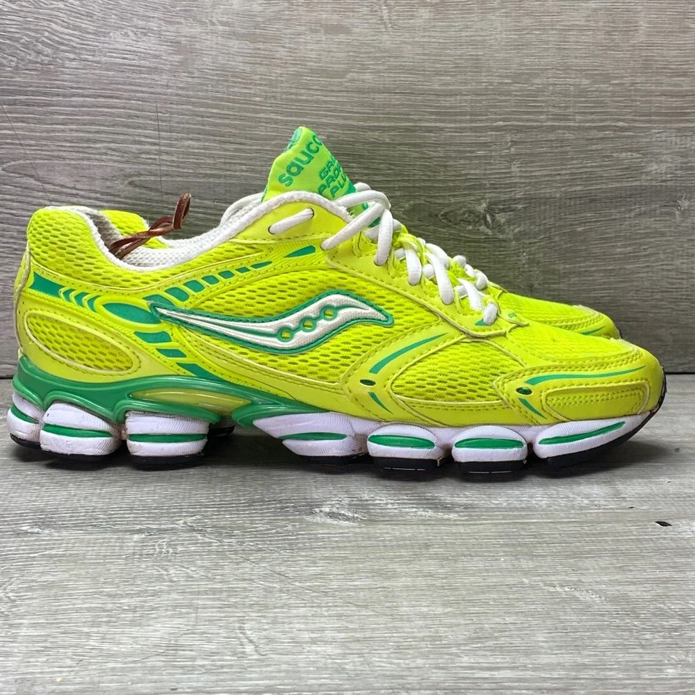 Saucony Shoes Grid Propel Plus‎ Womens 9 Neon Yellow Green Mesh Running Sneakers